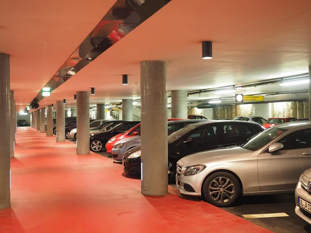 multi storey car park, parking spot, park level, park, parking space, parking deck, full, cars, parking space, parking space, parking space, parking space, parking space. Parking Lot Striping Local SEO Checklist