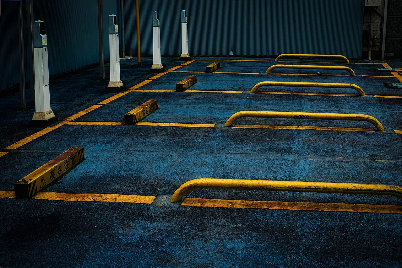 parking, garage, park, yellow line, tokyo. What does parking lot line removal cost per linear foot in Ontario?